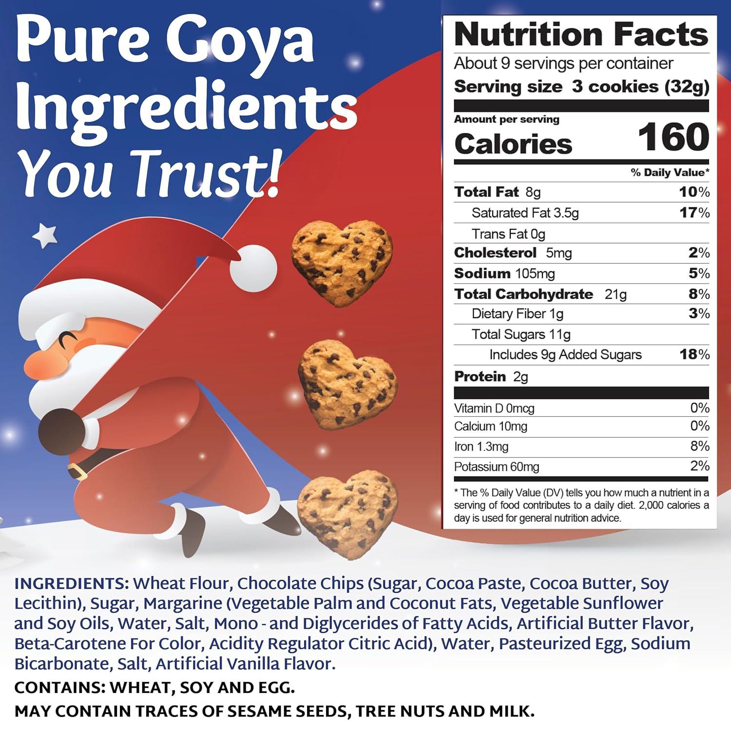 image:imageGoya Christmas Cookie Gift Collection Festive Chocolate Claus Chip HeartShaped Christmas Cookies in Tin Holiday Treats for Family amp Friends 95 oz