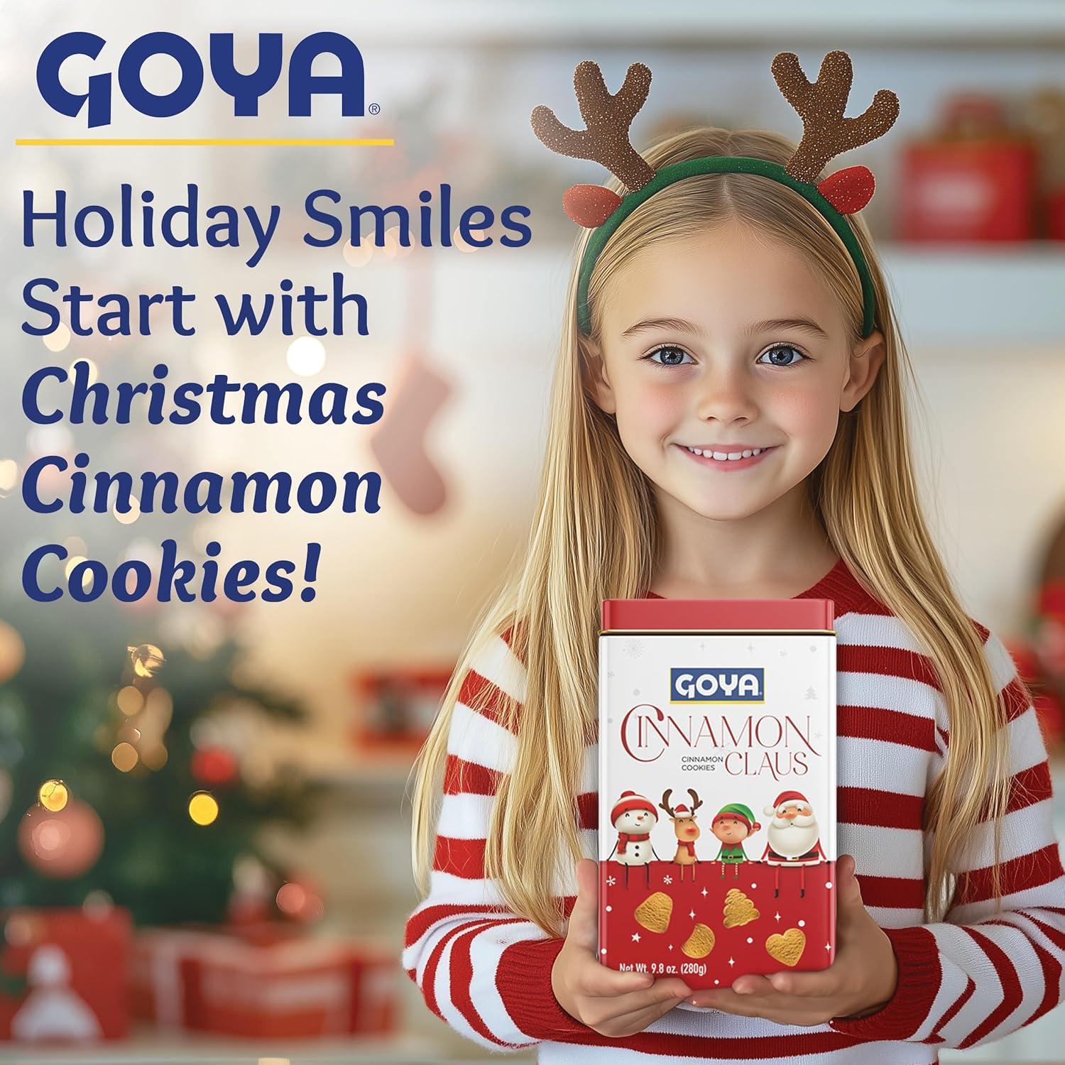 image:imageGoya Christmas Cookie Gift Collection Festive Cinnamon Claus Christmas Cookies in Tin Fun Shapes incl Heart amp Tree Holiday Treats for Family 98oz