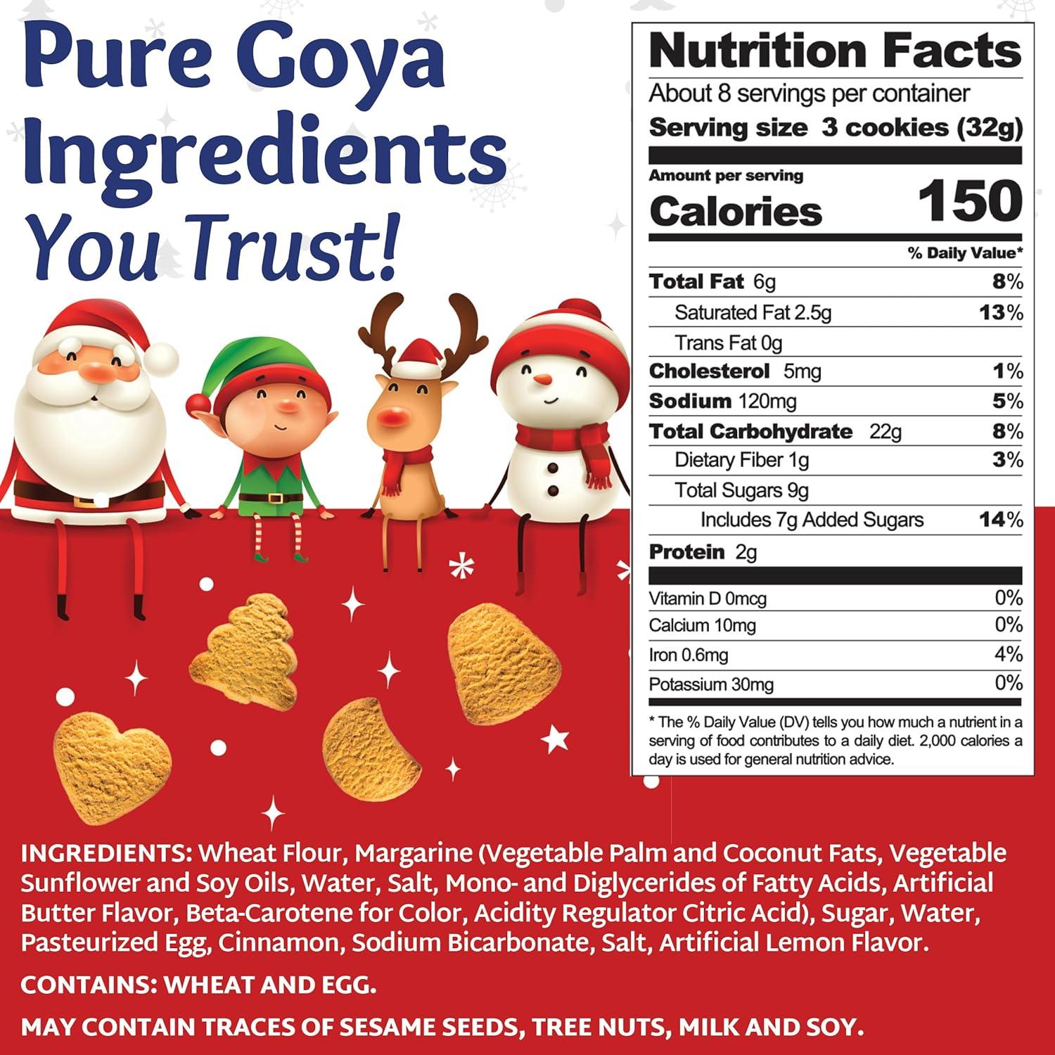 image:imageGoya Christmas Cookie Gift Collection Festive Cinnamon Claus Christmas Cookies in Tin Fun Shapes incl Heart amp Tree Holiday Treats for Family 98oz