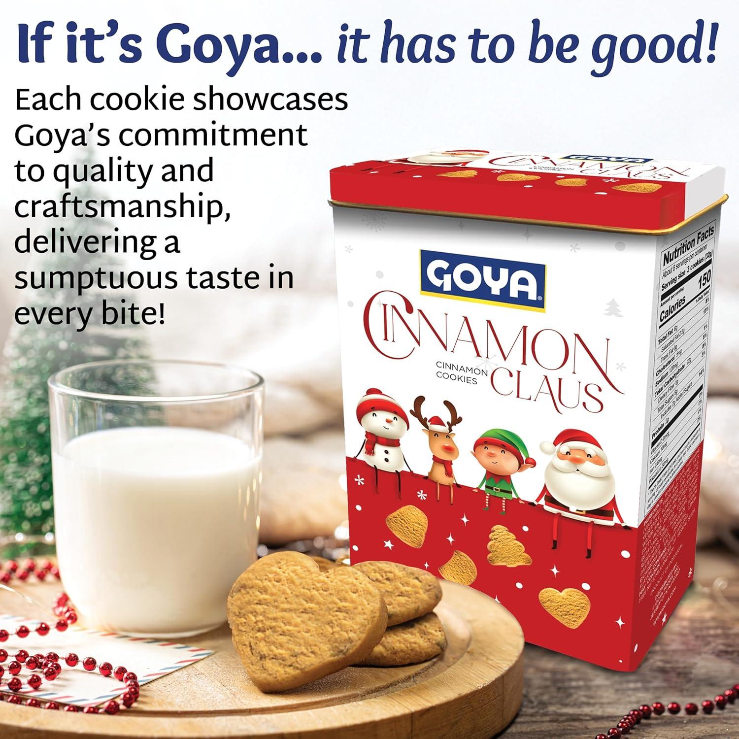 image:imageGoya Christmas Cookie Gift Collection Festive Cinnamon Claus Christmas Cookies in Tin Fun Shapes incl Heart amp Tree Holiday Treats for Family 98oz