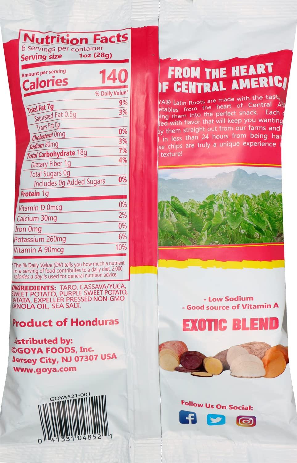 image:imageGoya Exotic Blend With Sea Salt Latin Roots Chips 6 Ounce Pack of 6Exotic Blend