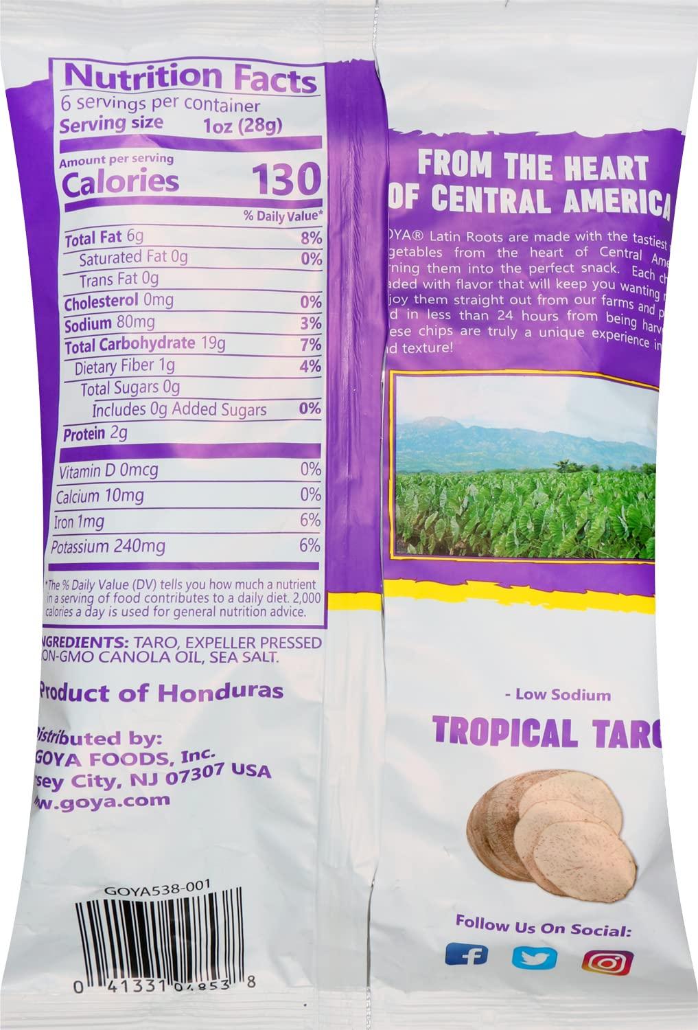 image:imageGoya Exotic Blend With Sea Salt Latin Roots Chips 6 Ounce Pack of 6Taro