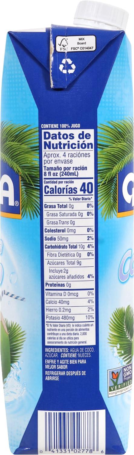 image:imageGoya Foods 100 Pure Coconut Water 3379 Ounce338 Fl Oz Pack of 2