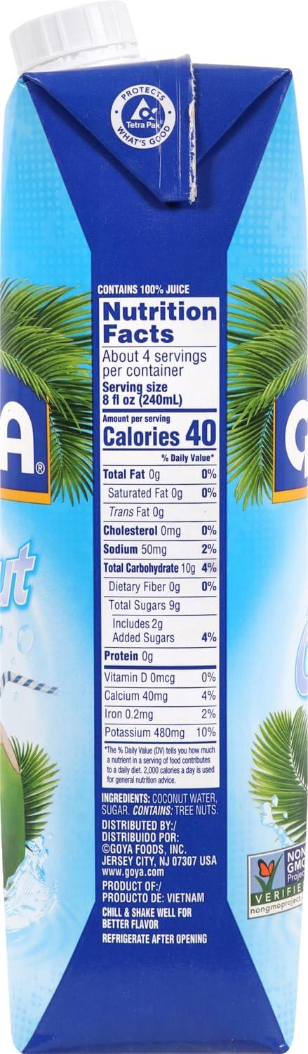 image:imageGoya Foods 100 Pure Coconut Water 3379 Ounce338 Fl Oz Pack of 2