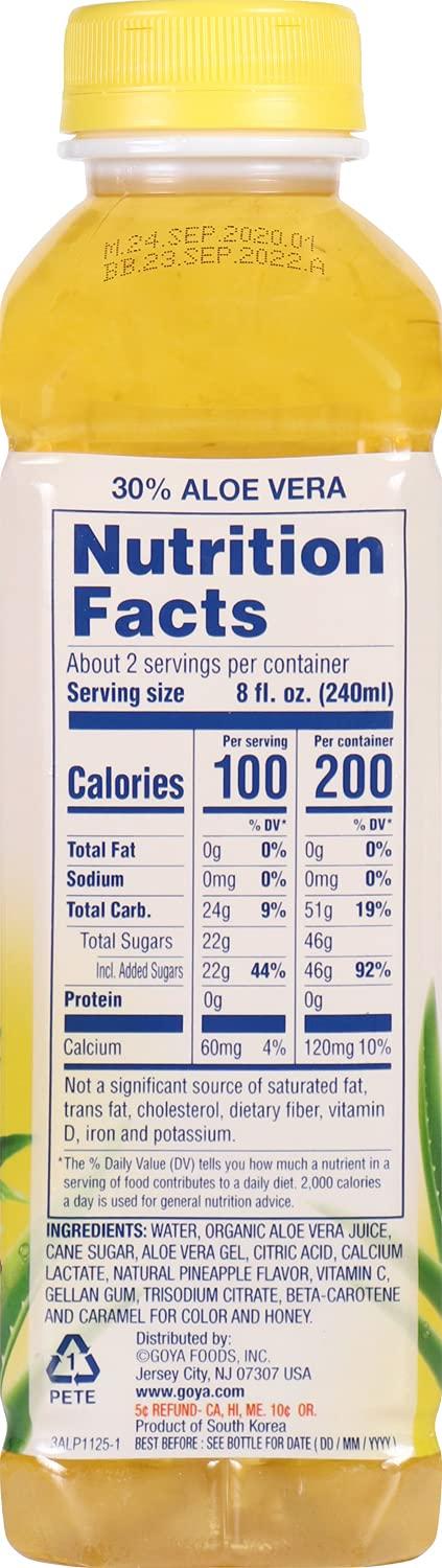image:imageGoya Foods Aloe Vera Drink With Pineapple Flavor 169 Fl Oz Pack of 12