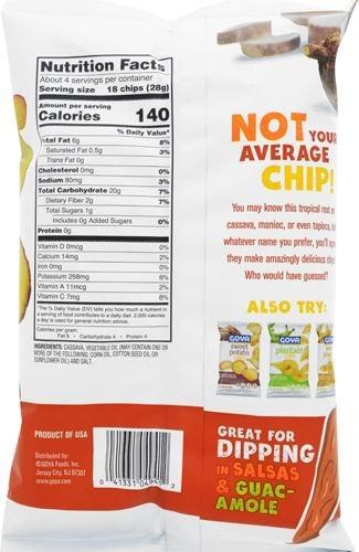 image:imageGoya Foods Cassava Yuca Chips 4 Ounce Pack of 12Original