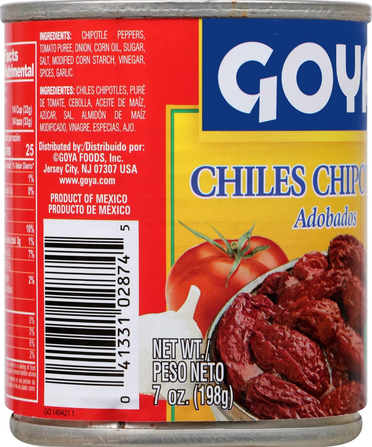 image:imageGoya Foods Chipotle Peppers in Adobo Sauce 7 Ounce Pack of 12SmokySmoked Adobo