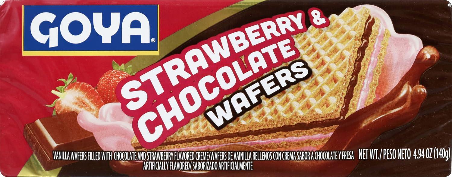 image:imageGoya Foods Chocolate Wafers 494 Ounce Pack of 24Strawberry Chocolate