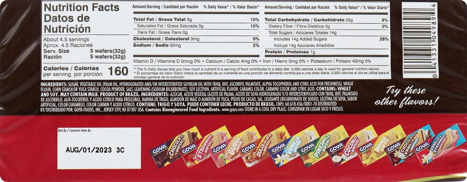 image:imageGoya Foods Chocolate Wafers 494 Ounce Pack of 24Strawberry Chocolate