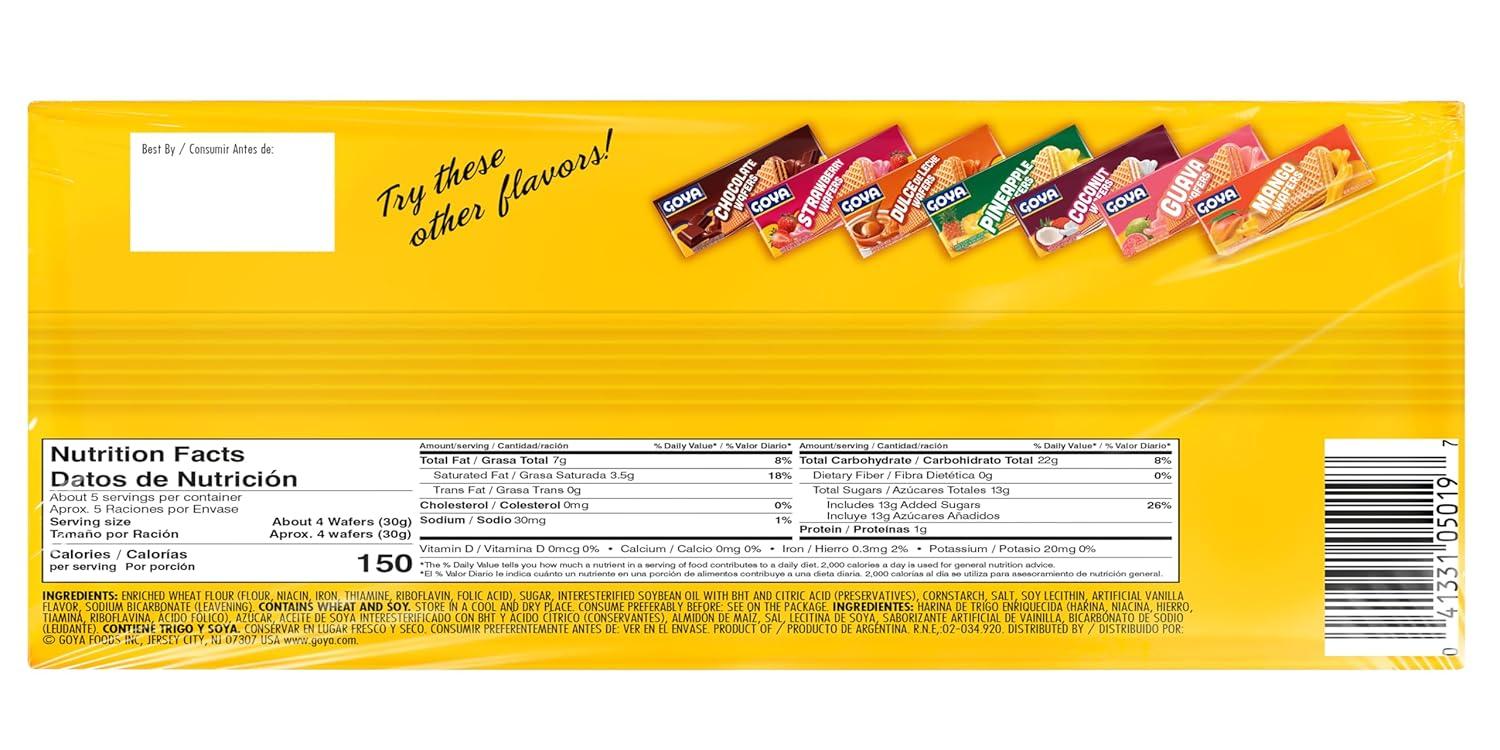 image:imageGoya Foods Chocolate Wafers 494 Ounce Pack of 24Vanilla
