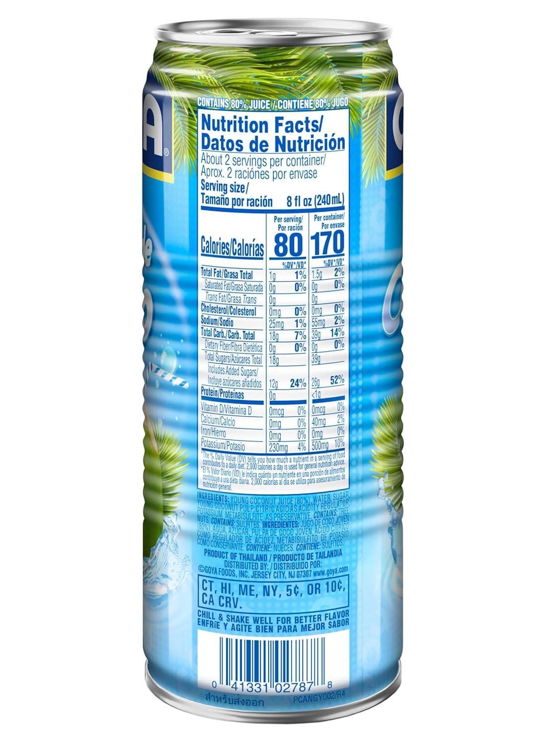 image:imageGoya Foods Coconut Water with Pulp 176 Ounce Pack of 12