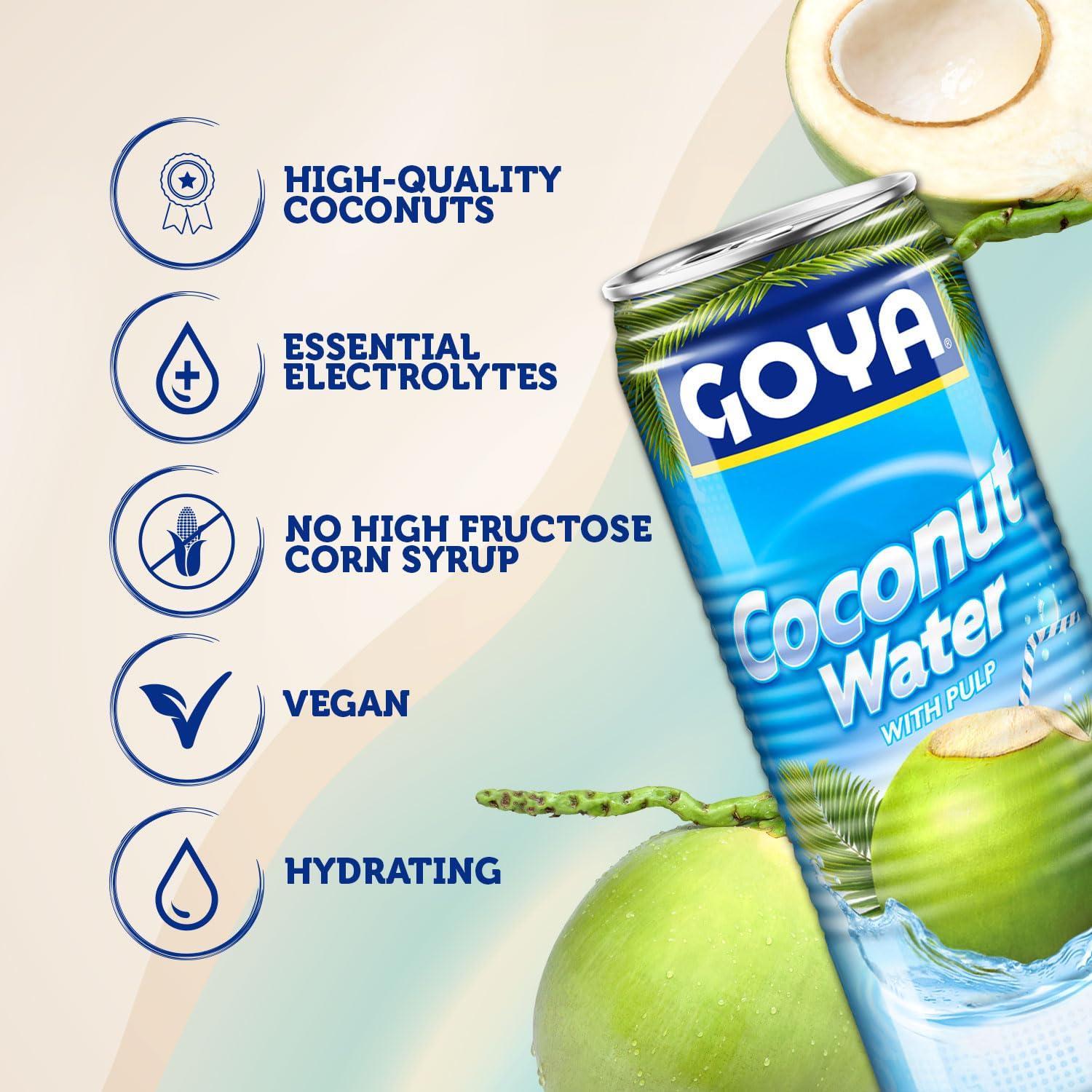 image:imageGoya Foods Coconut Water with Pulp 176 Ounce Pack of 12