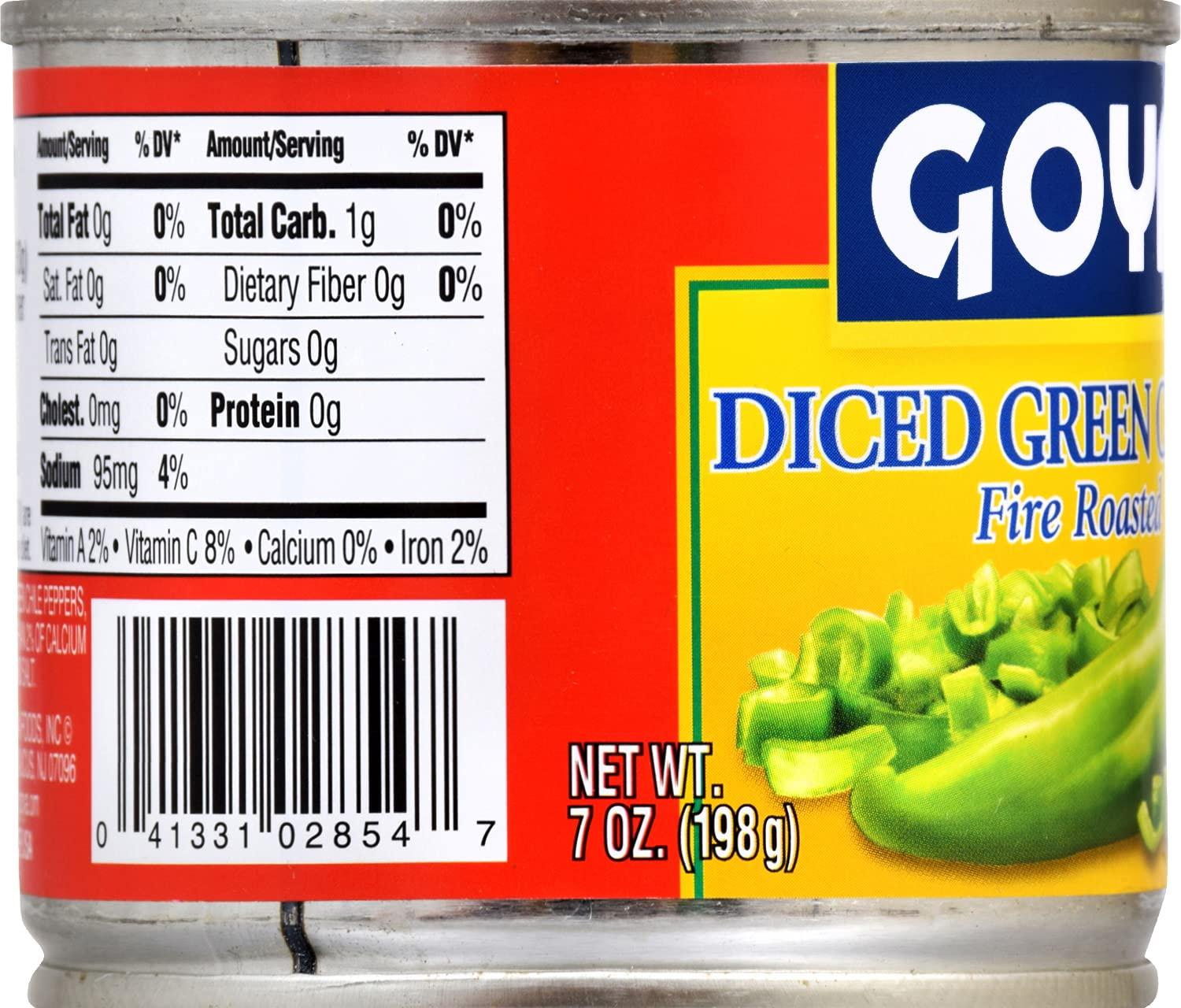 image:imageGoya Foods Diced Green Chiles Fire Roasted 7 Ounce Pack of 24