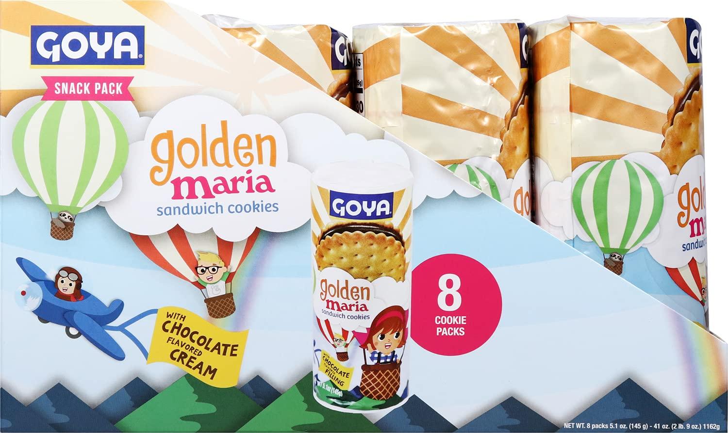 image:imageGoya Foods Golden Maria Sandwich Cookies 510 Ounce Pack of 8Chocolate Flavored Filling