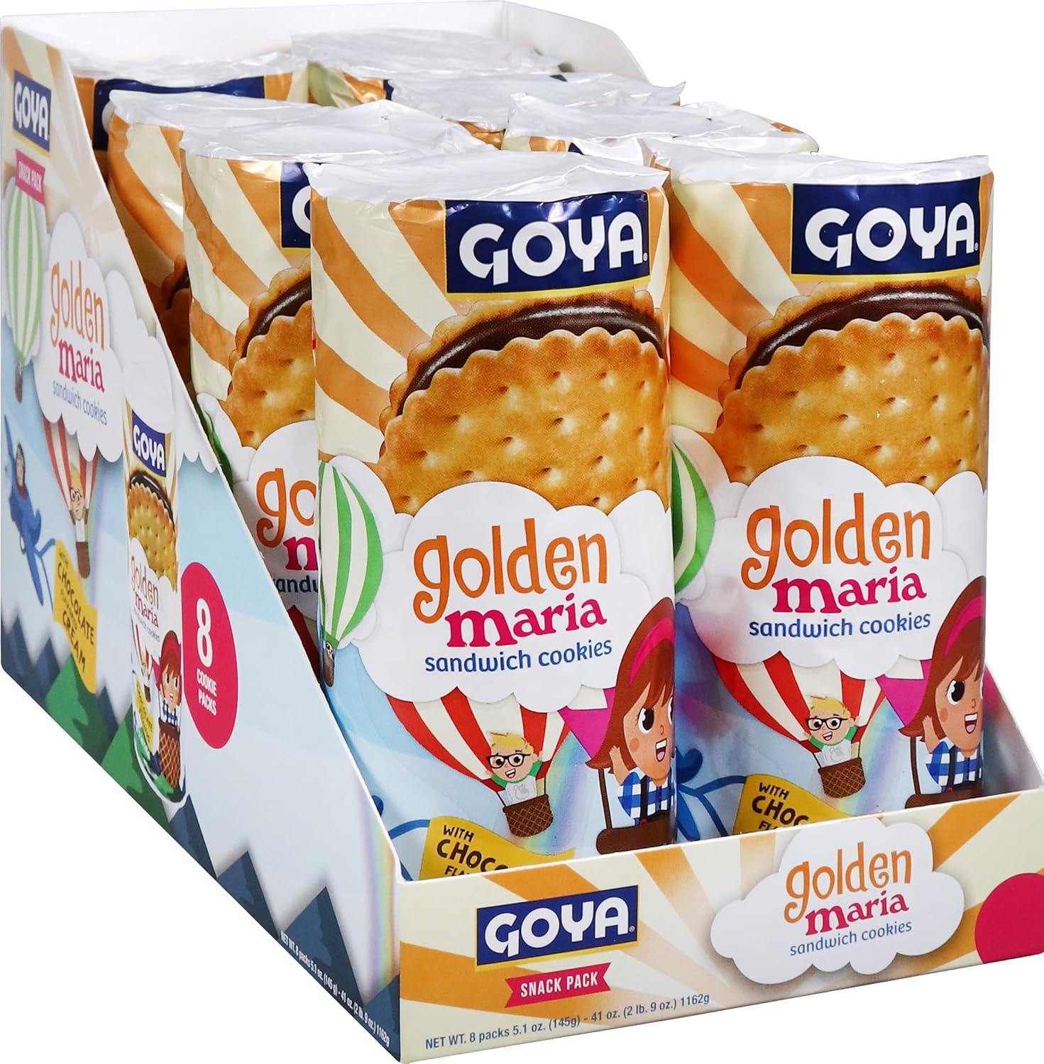 image:imageGoya Foods Golden Maria Sandwich Cookies 510 Ounce Pack of 8Chocolate Flavored Filling