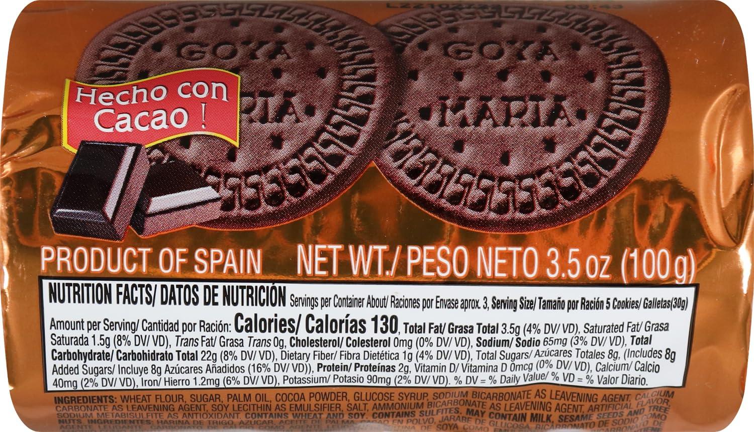image:imageGoya Foods Golden Maria Sandwich Cookies with Chocolate Flavored Filling 51 Ounce Pack of 24Chocolate