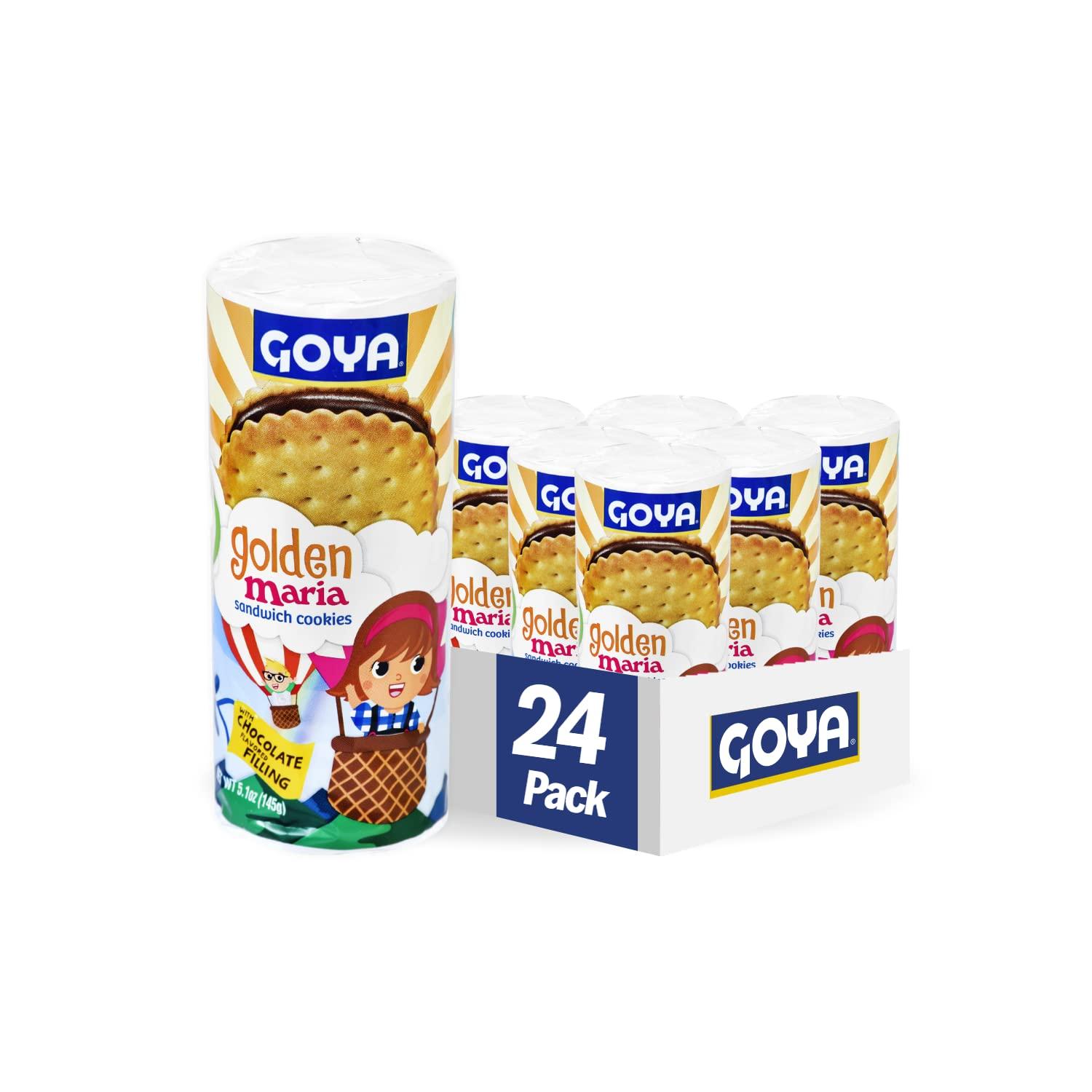 image:imageGoya Foods Golden Maria Sandwich Cookies with Chocolate Flavored Filling 51 Ounce Pack of 24Chocolate