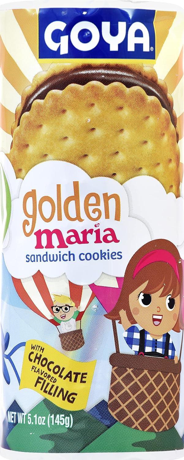 image:imageGoya Foods Golden Maria Sandwich Cookies with Chocolate Flavored Filling 51 Ounce Pack of 24Chocolate