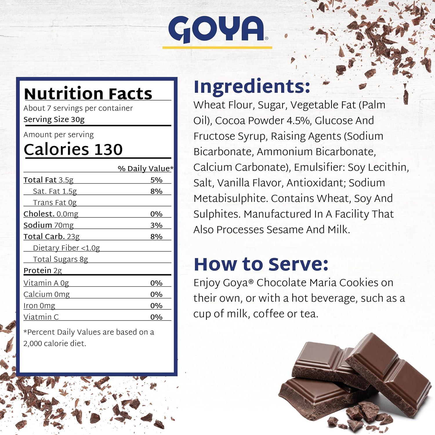 image:imageGoya Foods Golden Maria Sandwich Cookies with Chocolate Flavored Filling 51 Ounce Pack of 24Chocolate
