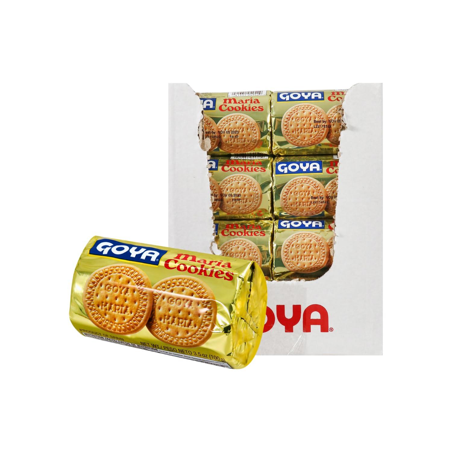 image:imageGoya Foods Golden Maria Sandwich Cookies with Chocolate Flavored Filling 51 Ounce Pack of 24Original