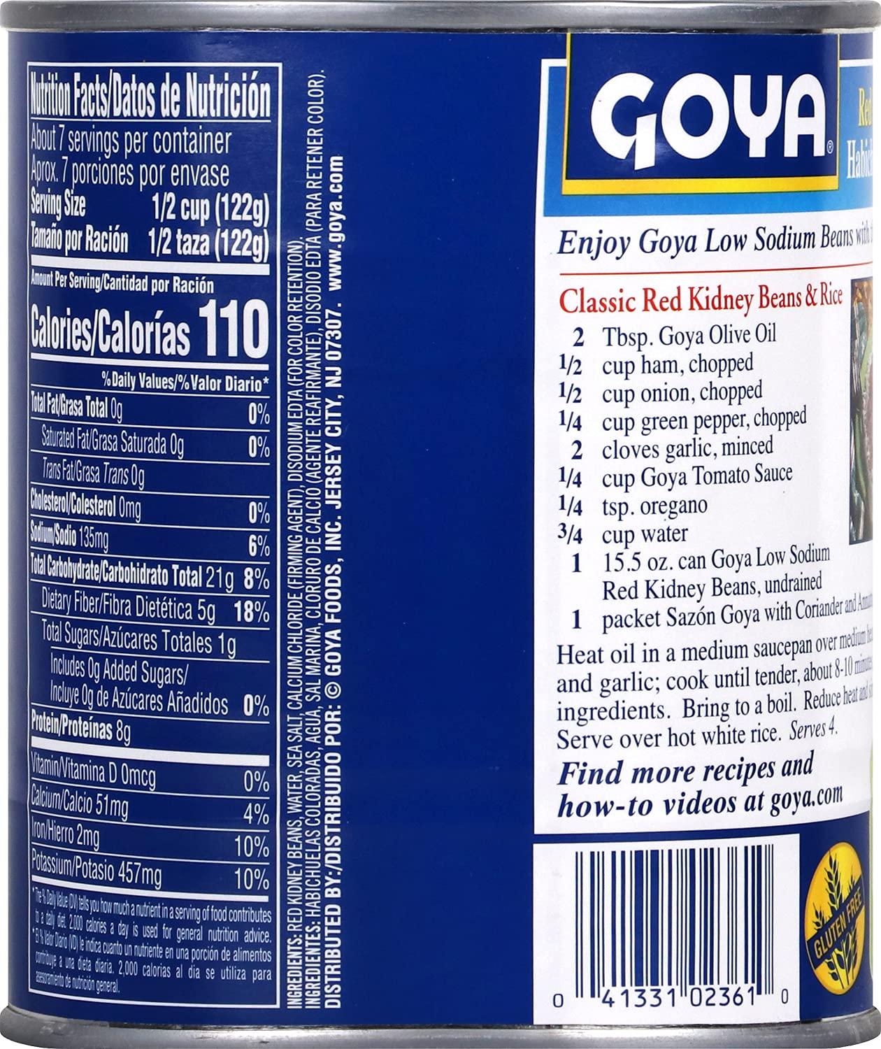 image:imageGoya Foods Low Sodium Red Kidney Beans 29 Ounce Pack of 1229 Ounce