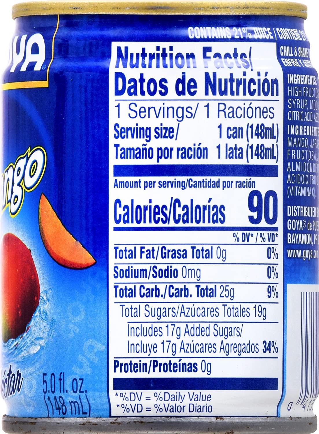 image:imageGoya Foods Mango Nectar 338 Fl Oz Pack of 125 Fl Oz Pack of 48