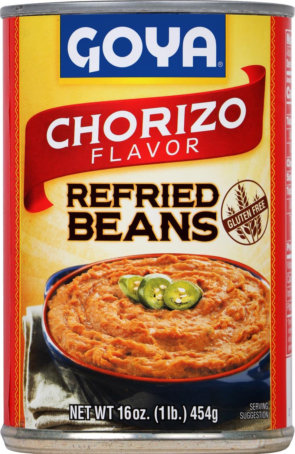 image:imageGoya Foods Refried Beans Chorizo 16 Ounce Pack of 12