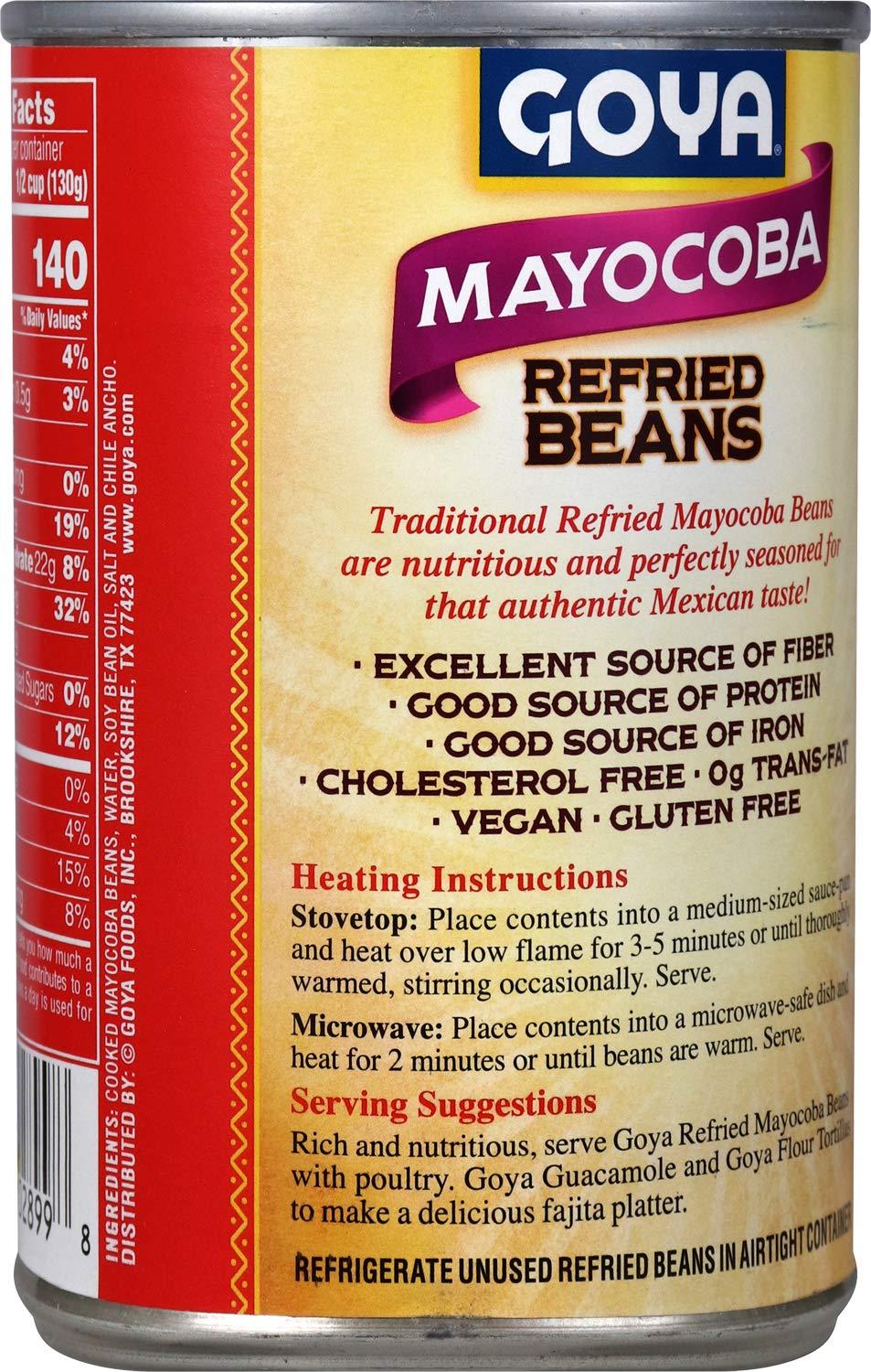 image:imageGoya Foods Refried Pinto Beans Reduced Sodium 16 Ounce Pack of 12Mayocoba