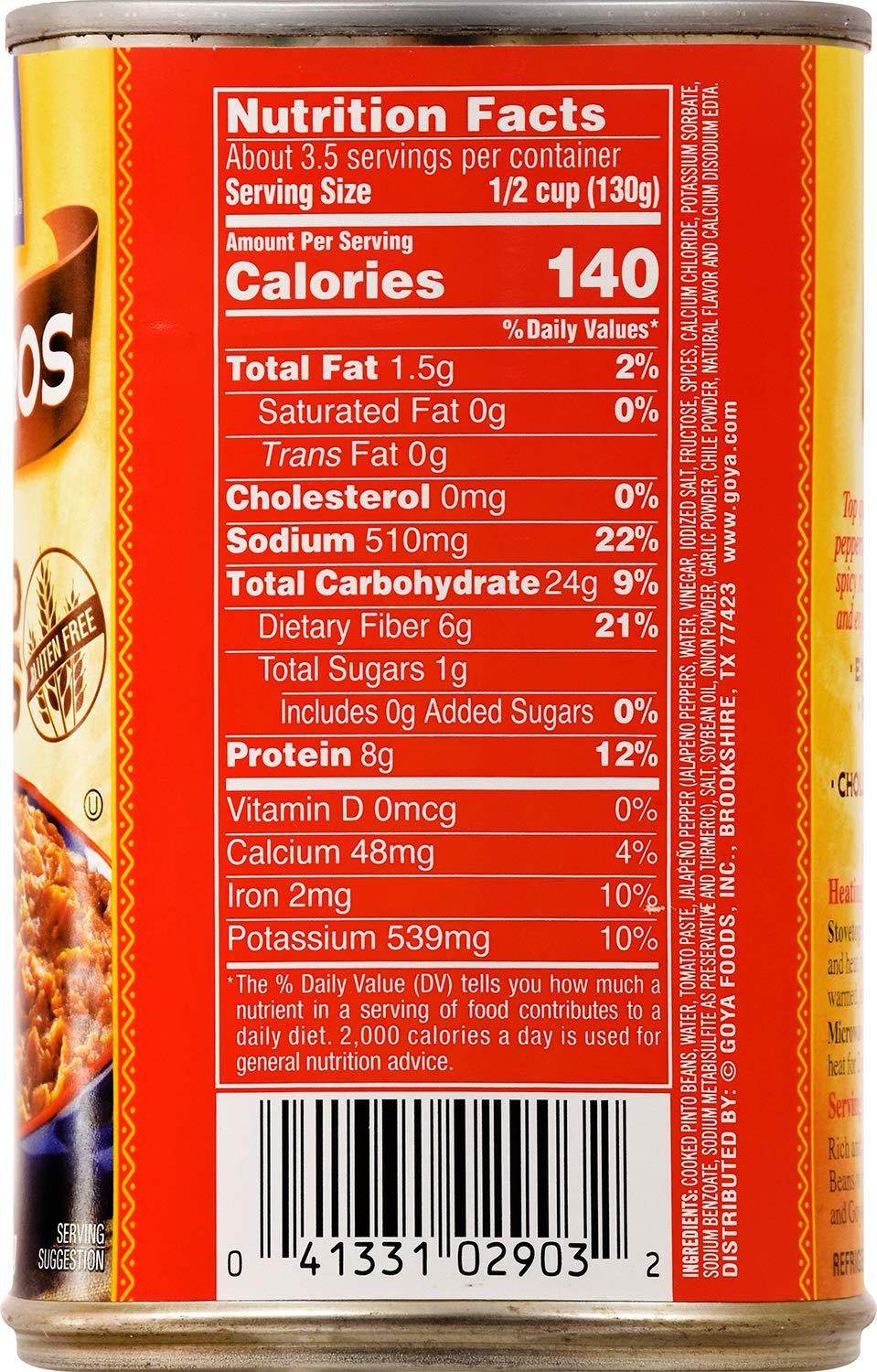 image:imageGoya Foods Refried Pinto Beans Reduced Sodium 16 Ounce Pack of 12Pinto Rancheros