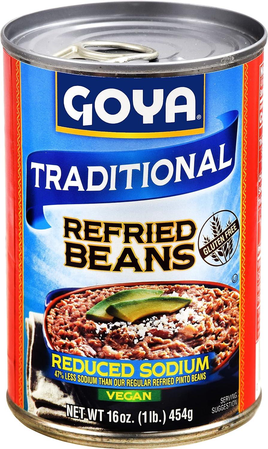 image:imageGoya Foods Refried Pinto Beans Reduced Sodium 16 Ounce Pack of 12Pinto Reduced Sodium