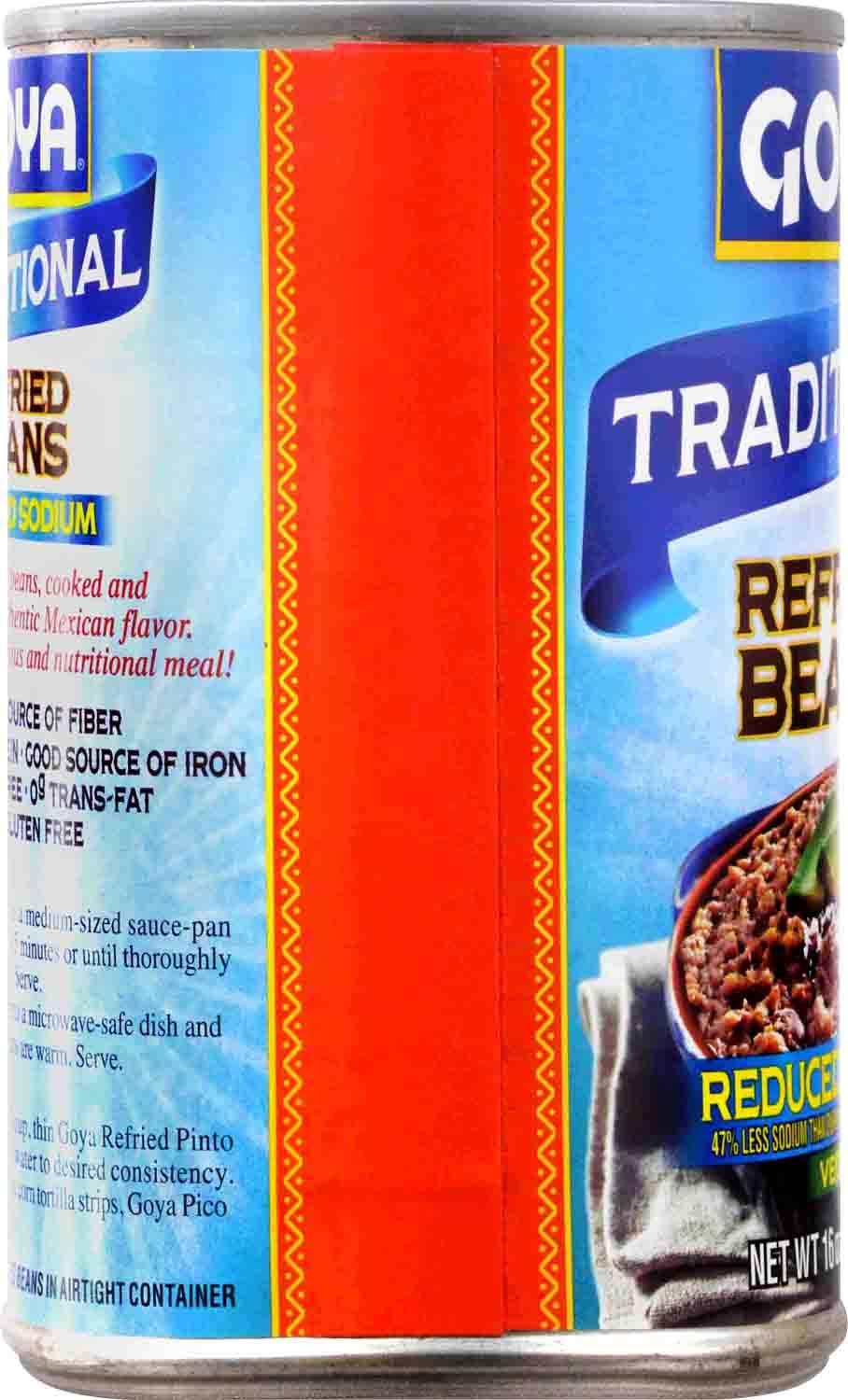 image:imageGoya Foods Refried Pinto Beans Reduced Sodium 16 Ounce Pack of 12Pinto Reduced Sodium