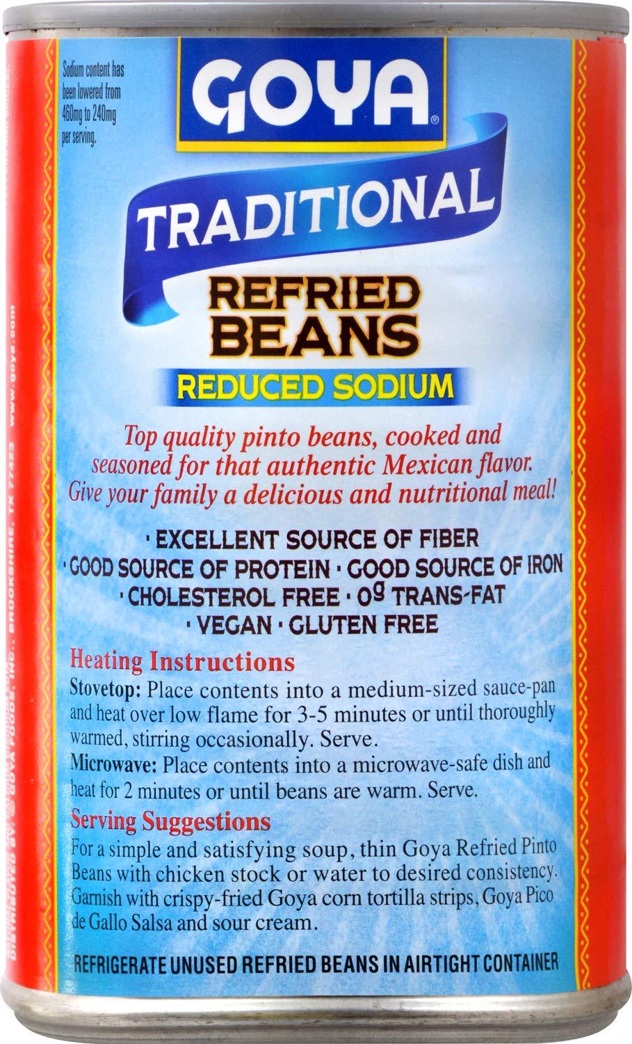 image:imageGoya Foods Refried Pinto Beans Reduced Sodium 16 Ounce Pack of 12Pinto Reduced Sodium