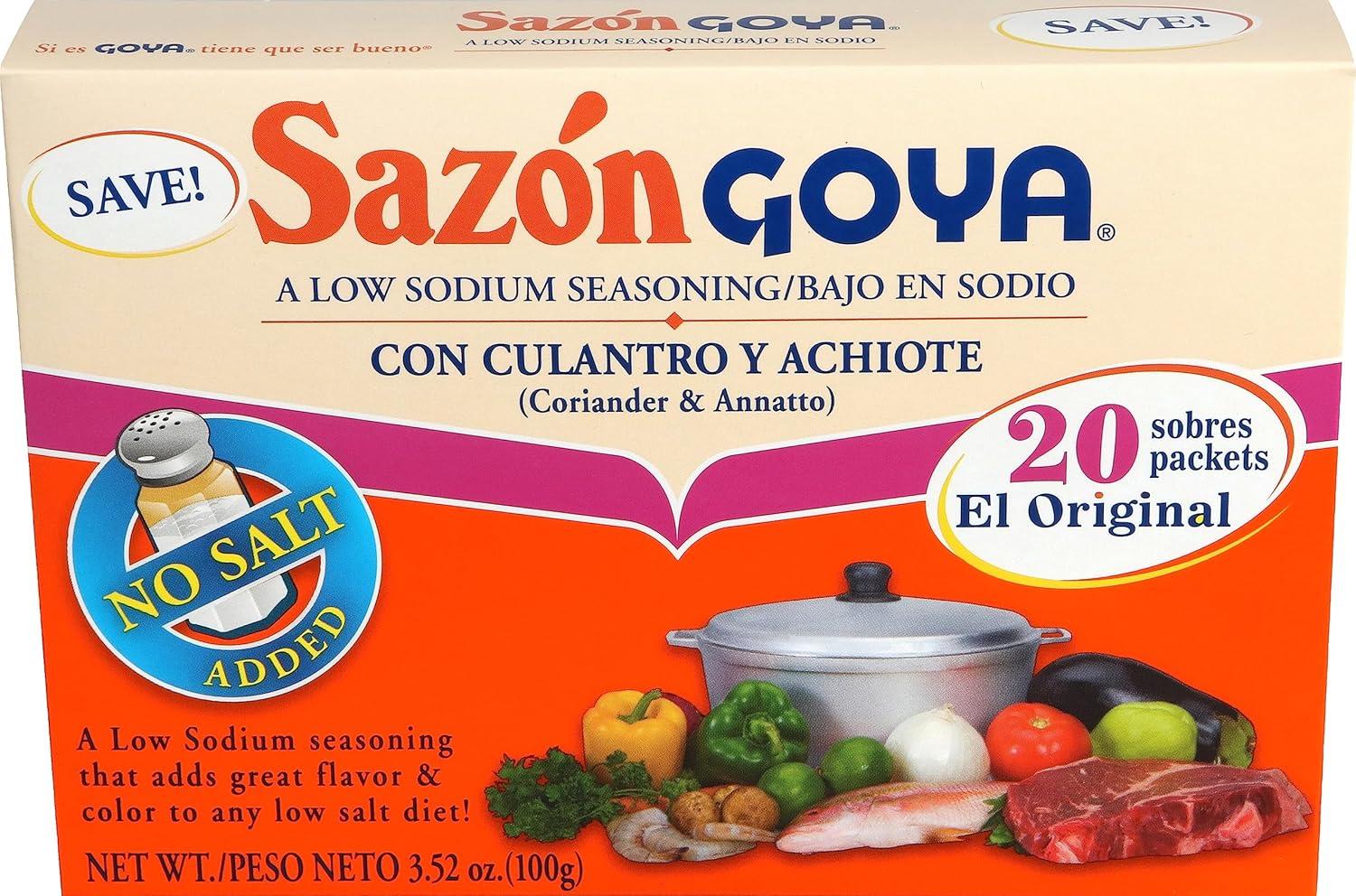 image:imageGoya Foods Sazn Seasoning with Coriander amp Annatto No Salt Added 352 Ounce Pack of 18352 Ounce Pack of 18