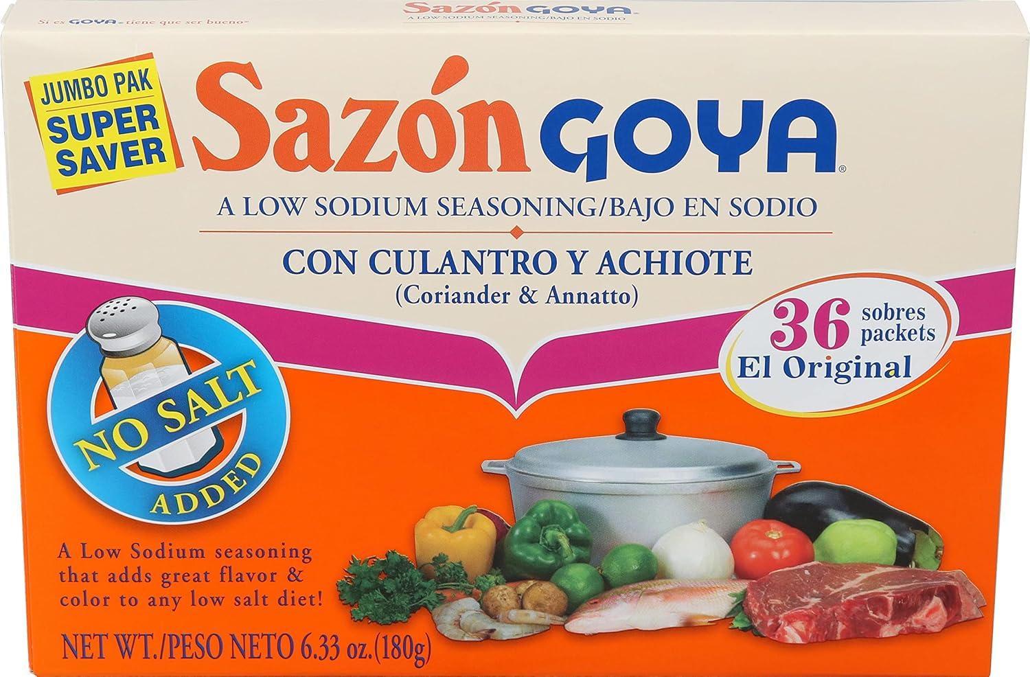 image:imageGoya Foods Sazn Seasoning with Coriander amp Annatto No Salt Added 352 Ounce Pack of 18633 Ounce Pack of 15