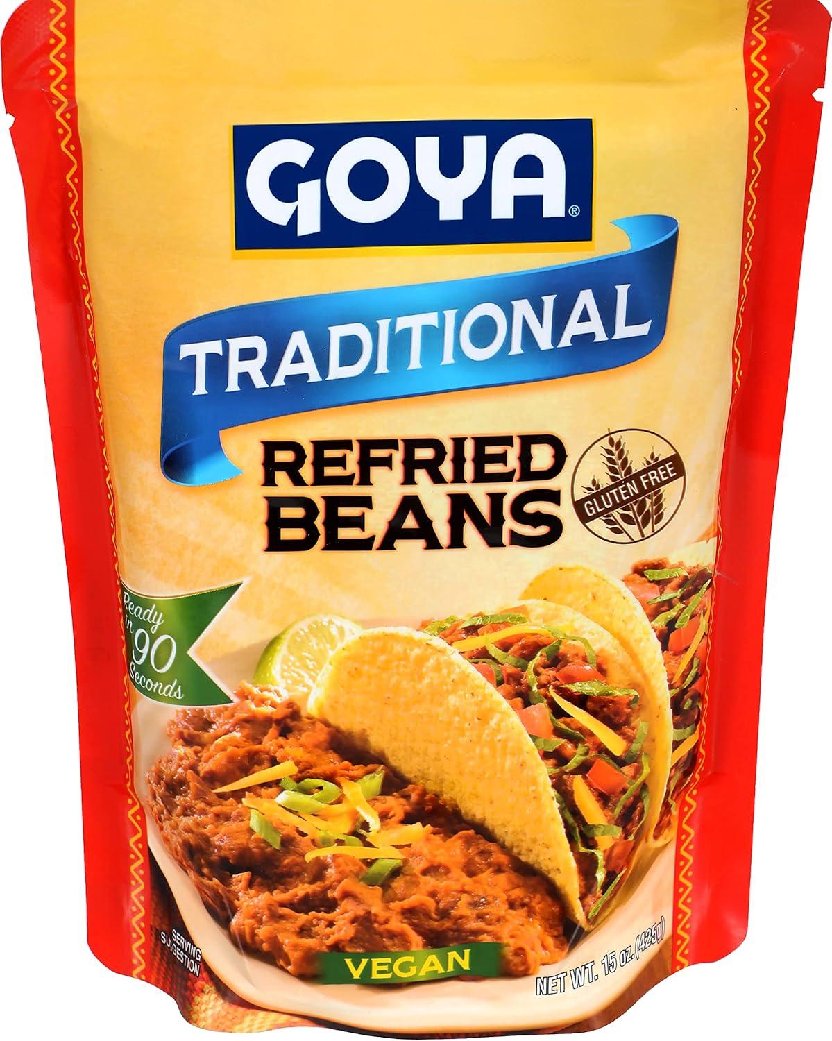 image:imageGoya Foods Traditional Refried Pinto Beans Pouch 15 Ounce Pack of 12