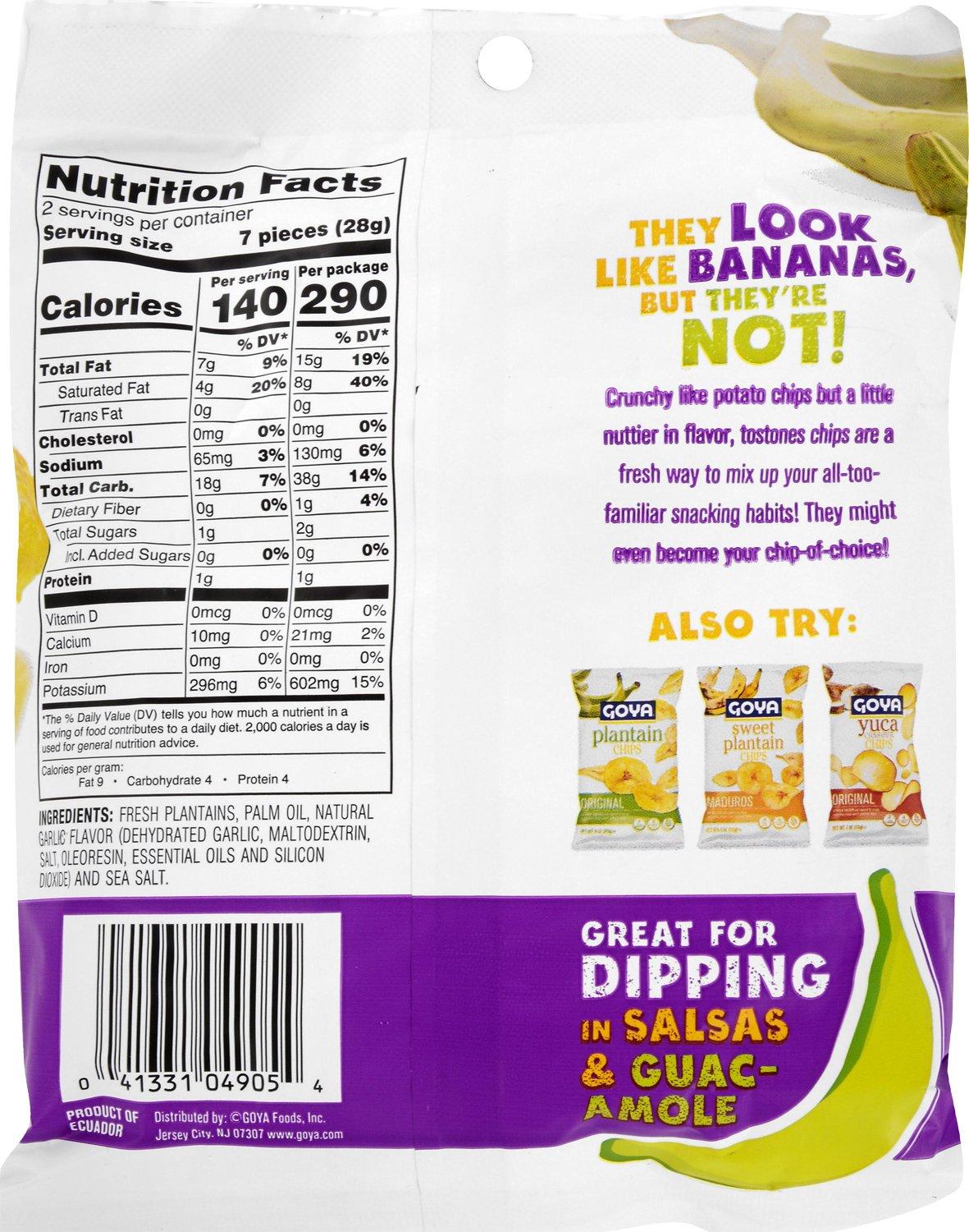 image:imageGoya Plantain Chips Hot amp Spicy 5 Ounce Pack of 12 Seasoned with a Kick Great for dipping in Salsas and GuacamoleGarlic