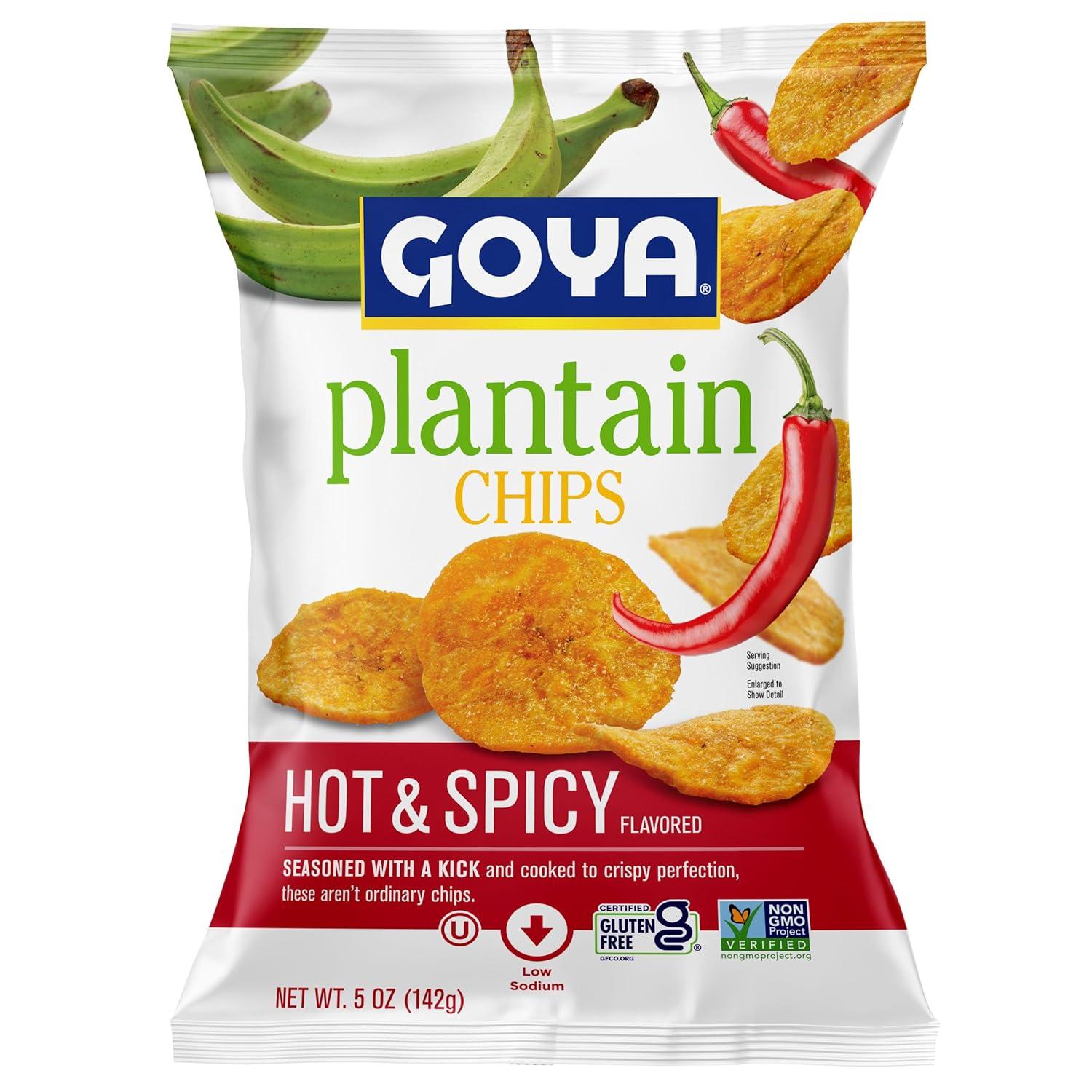 image:imageGoya Plantain Chips Hot amp Spicy 5 Ounce Pack of 12 Seasoned with a Kick Great for dipping in Salsas and GuacamoleHot Spicy