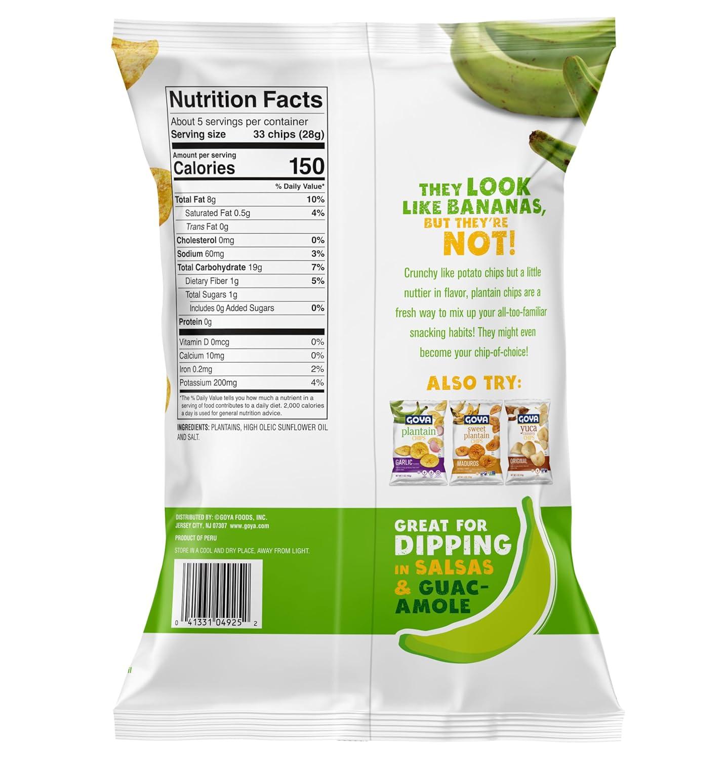 image:imageGoya Plantain Chips Hot amp Spicy 5 Ounce Pack of 12 Seasoned with a Kick Great for dipping in Salsas and GuacamoleOriginal