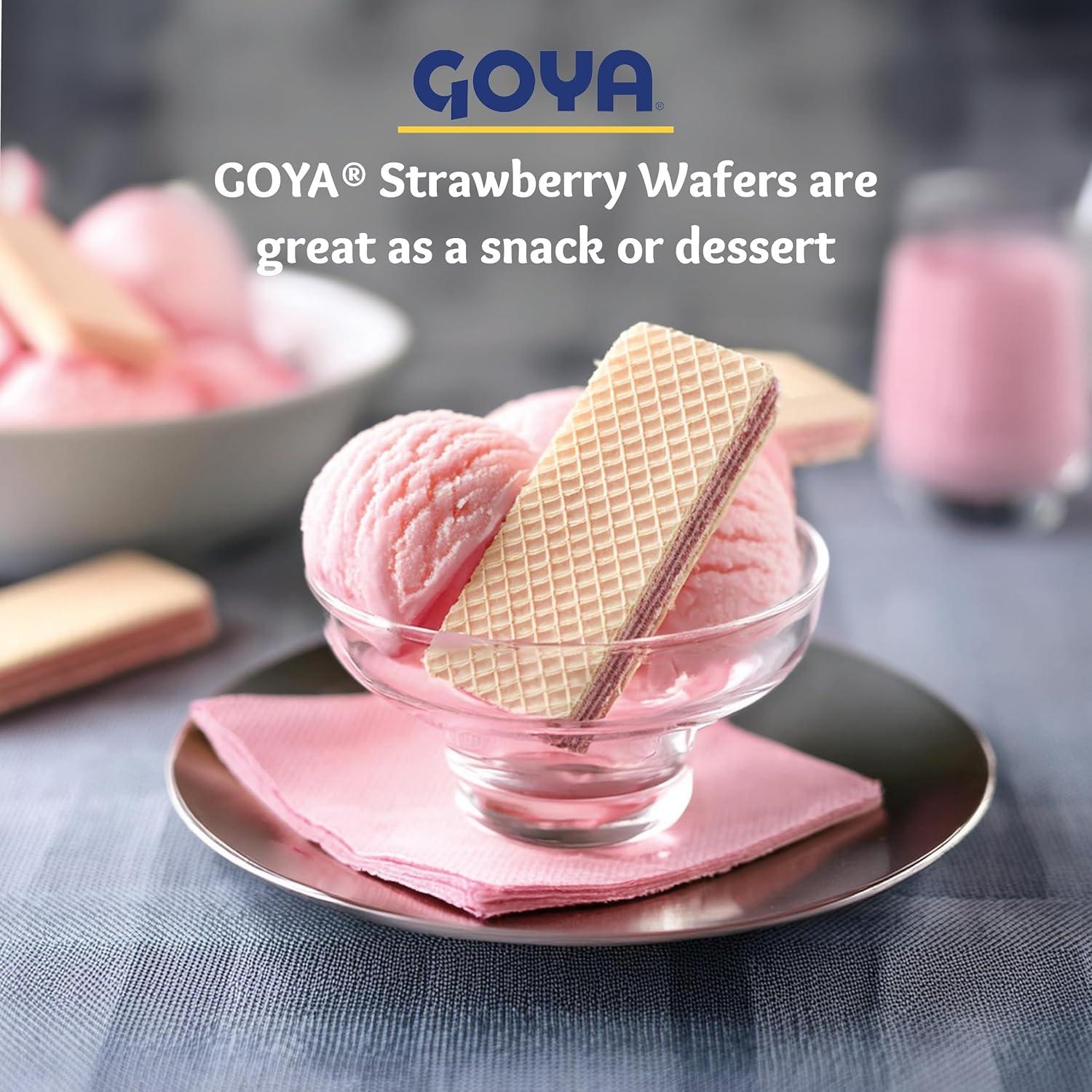 image:imageStrawberry Wafer Cookies by Goya Light and Crisp Wafer Cookies Sweet Snacks for School and Work Lunch Box Treats Baked Goods 494 oz