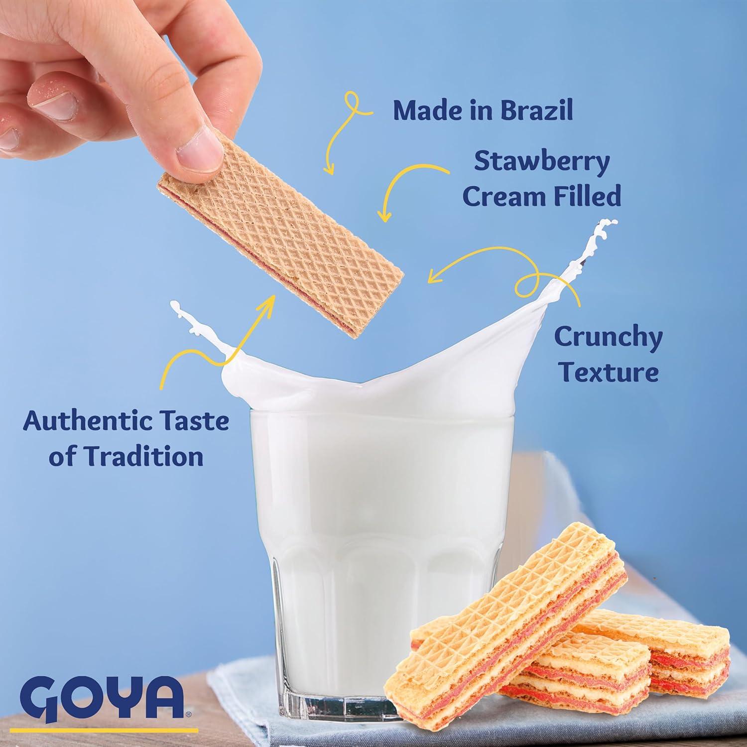 image:imageStrawberry Wafer Cookies by Goya Light and Crisp Wafer Cookies Sweet Snacks for School and Work Lunch Box Treats Baked Goods 494 oz