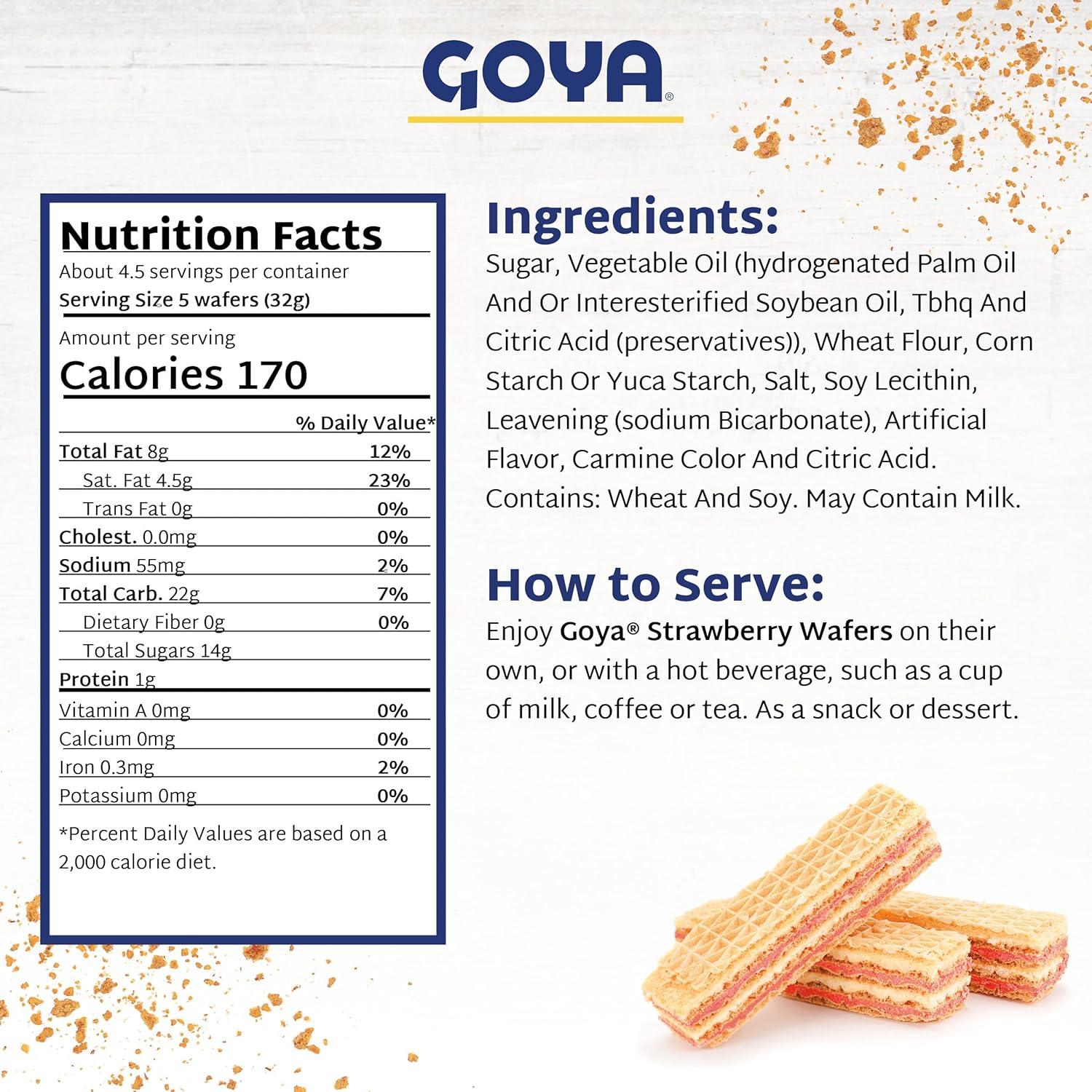 image:imageStrawberry Wafer Cookies by Goya Light and Crisp Wafer Cookies Sweet Snacks for School and Work Lunch Box Treats Baked Goods 494 oz
