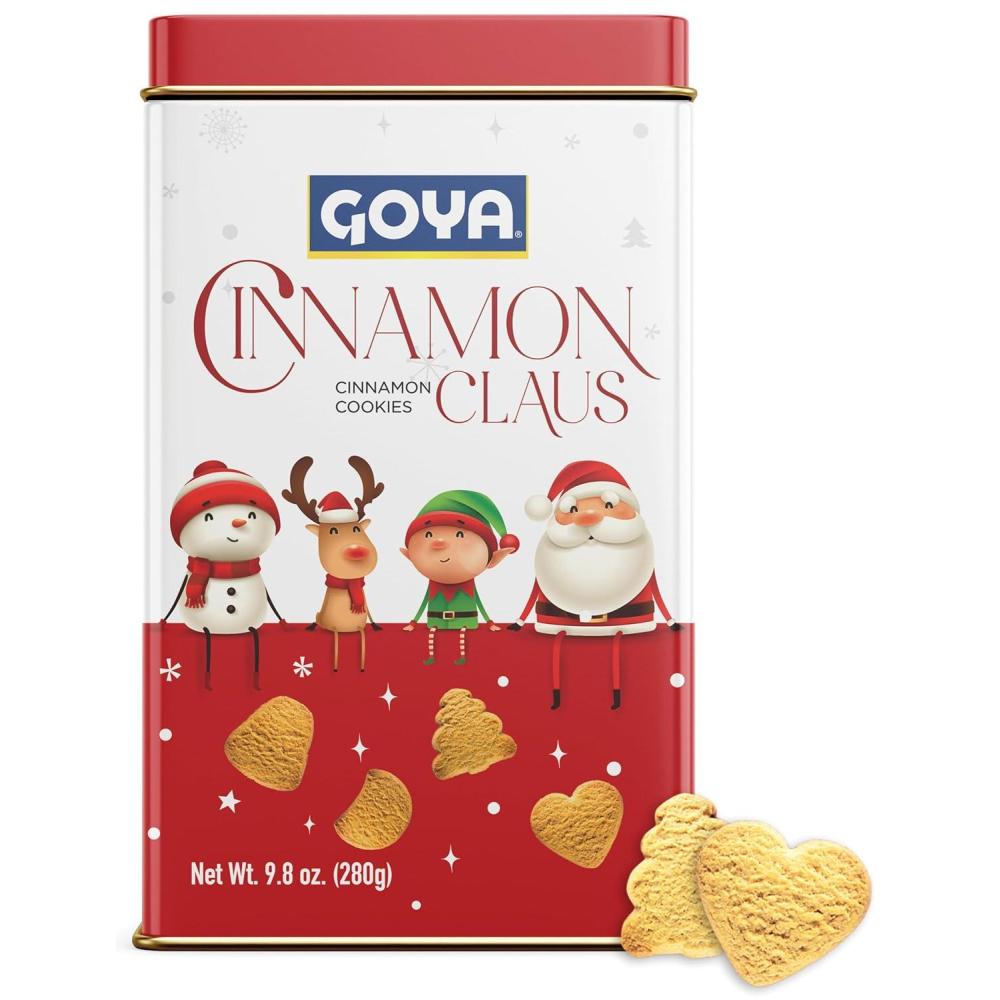 image:imageGoya Christmas Cookie Gift Collection Festive Cinnamon Claus Christmas Cookies in Tin Fun Shapes incl Heart amp Tree Holiday Treats for Family 98oz