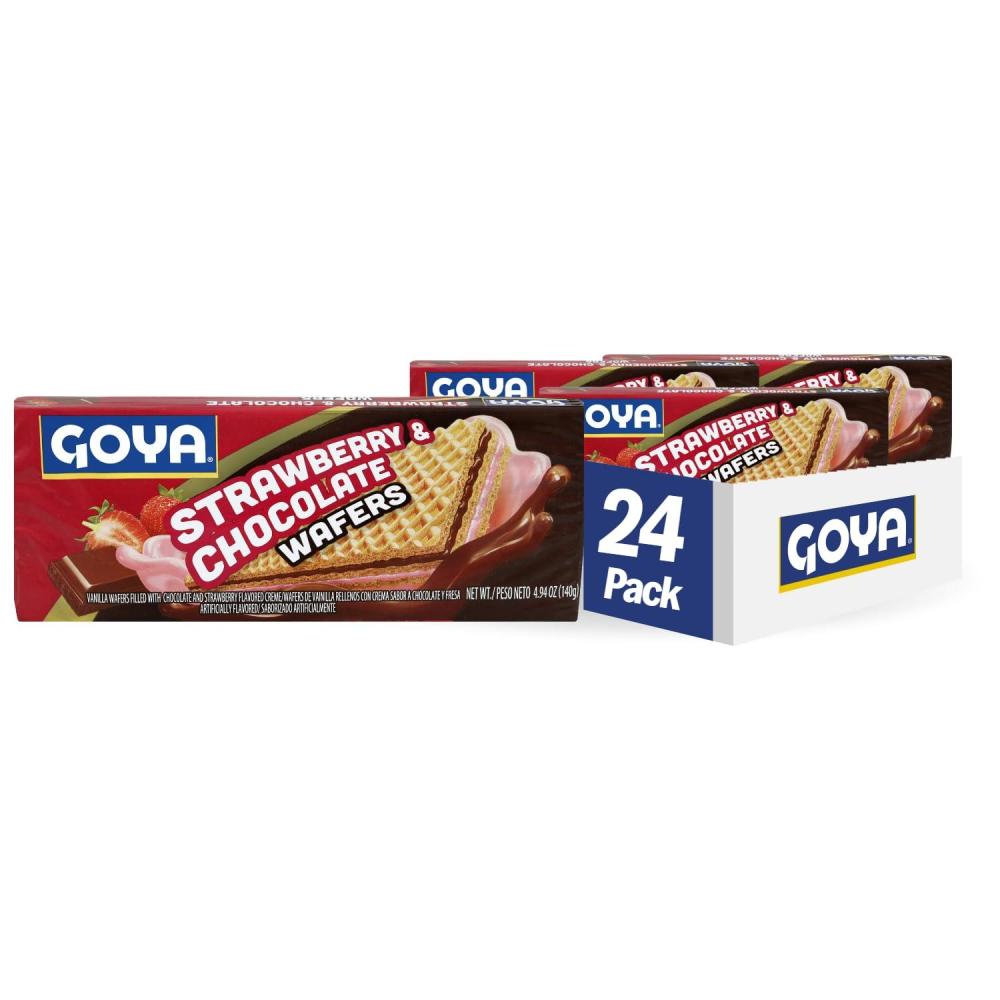 image:imageGoya Foods Chocolate Wafers 494 Ounce Pack of 24Strawberry Chocolate