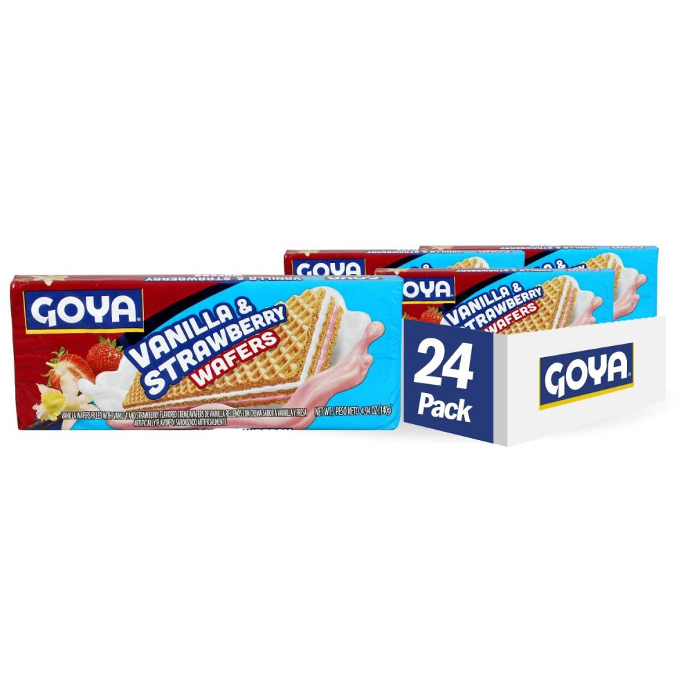 image:imageGoya Foods Chocolate Wafers 494 Ounce Pack of 24Vanilla Strawberry