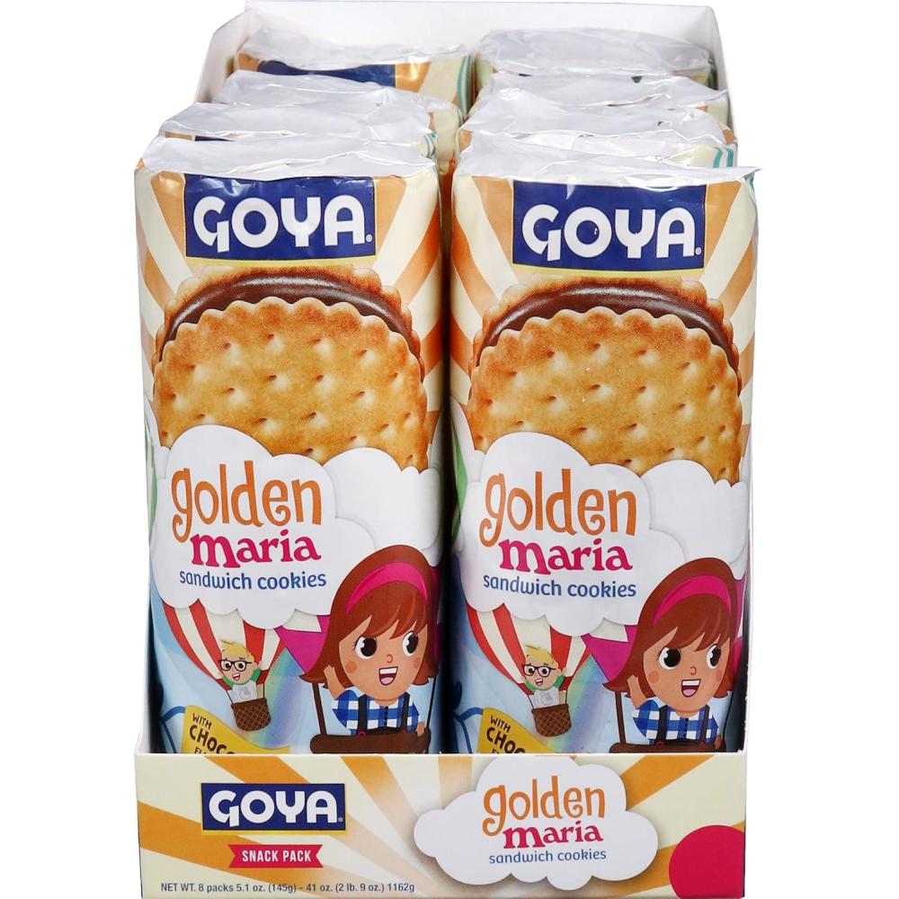 image:imageGoya Foods Golden Maria Sandwich Cookies 510 Ounce Pack of 8Chocolate Flavored Filling