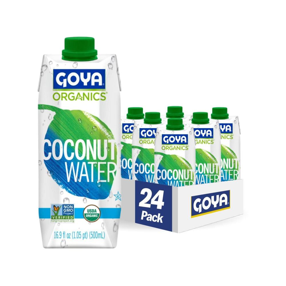 image:imageGoya Foods Organic Coconut Water 100 Pure 169 Fl Oz Pack of 24