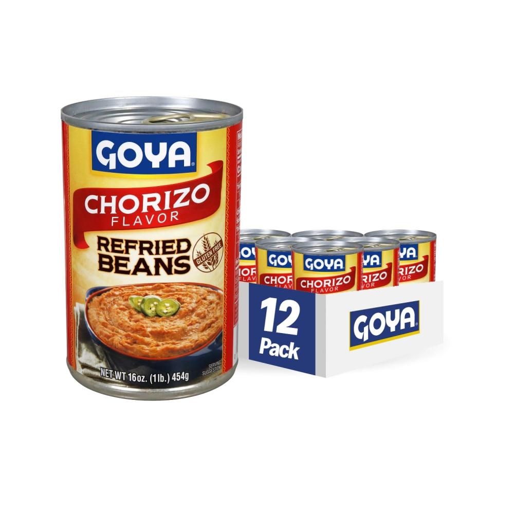 image:imageGoya Foods Refried Beans Chorizo 16 Ounce Pack of 12
