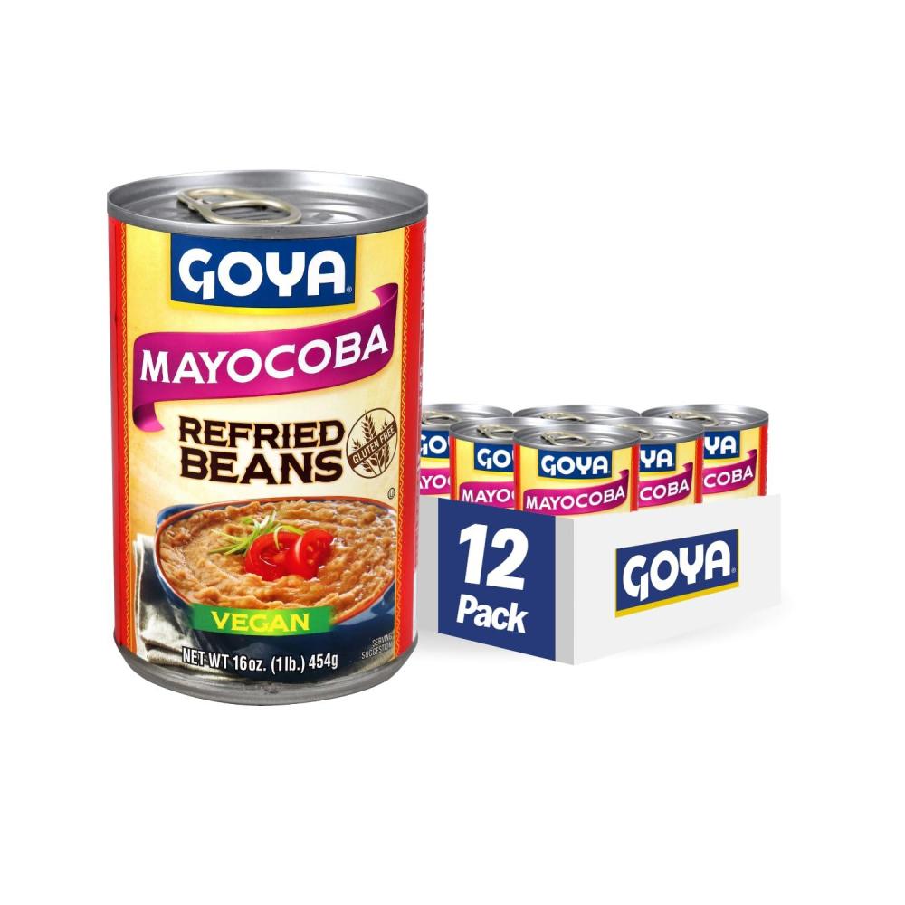 image:imageGoya Foods Refried Pinto Beans Reduced Sodium 16 Ounce Pack of 12Mayocoba