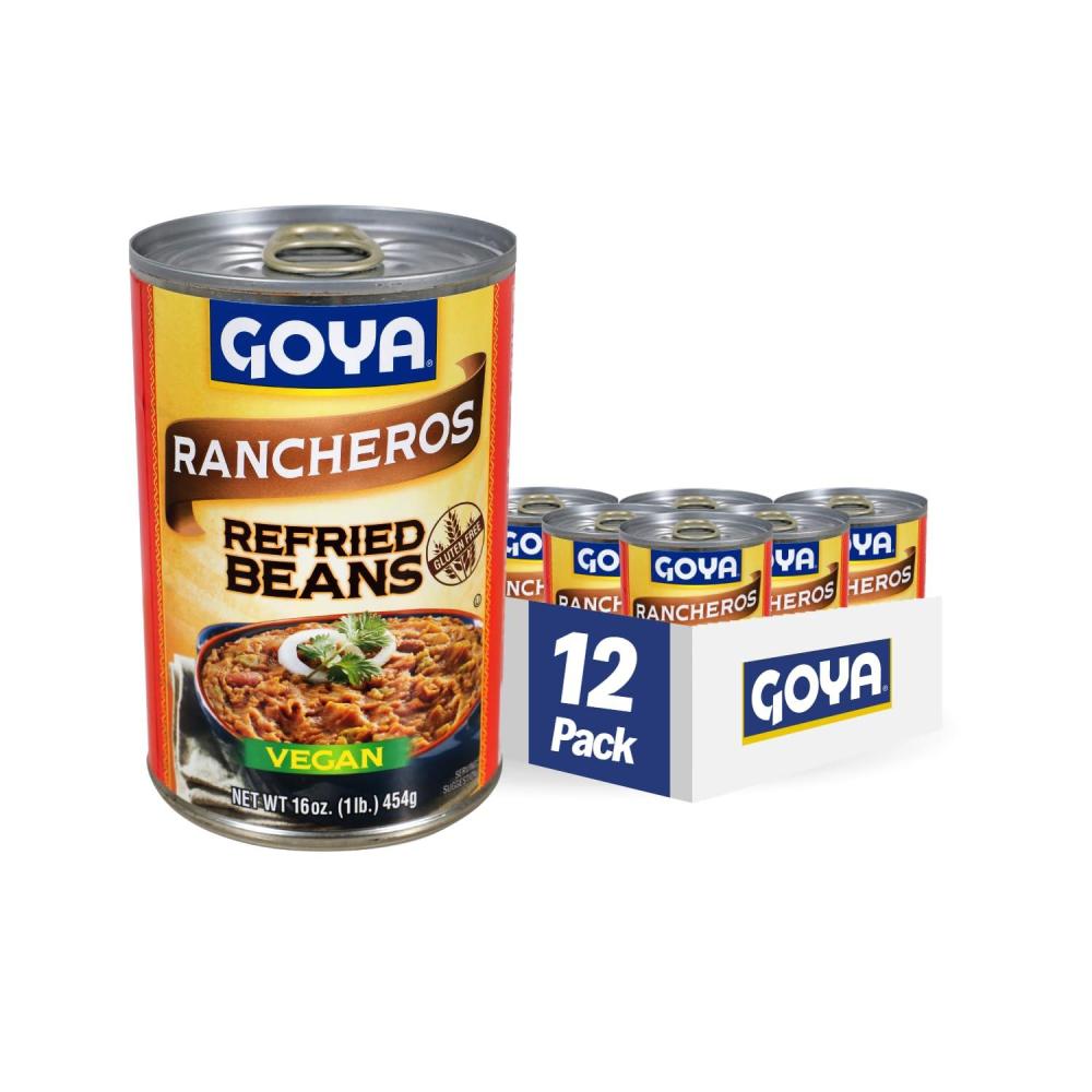 image:imageGoya Foods Refried Pinto Beans Reduced Sodium 16 Ounce Pack of 12Pinto Rancheros