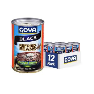 image:imageGoya Foods Refried Black Beans Reduced Sodium 16 Ounce Pack of 12